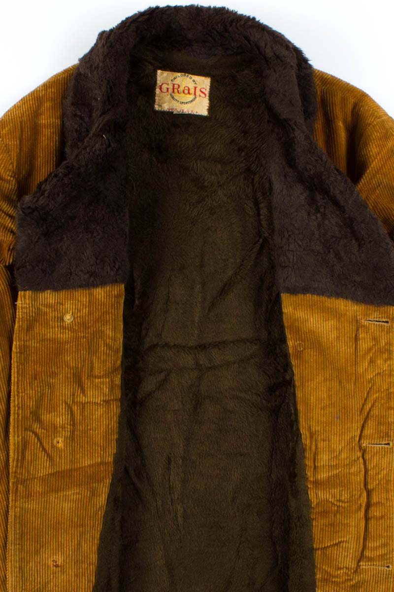 Brown Corduroy Winter Coat