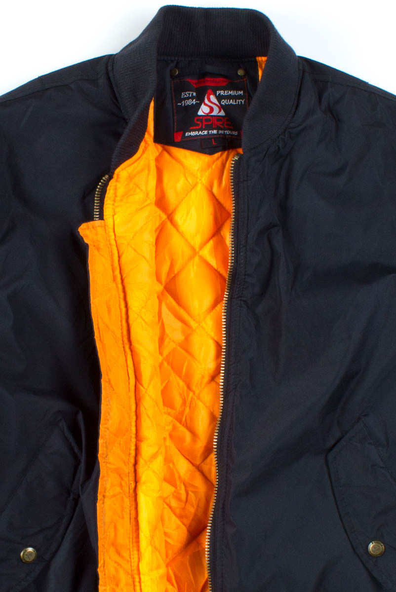 Black & Orange Bomber Jacket 1