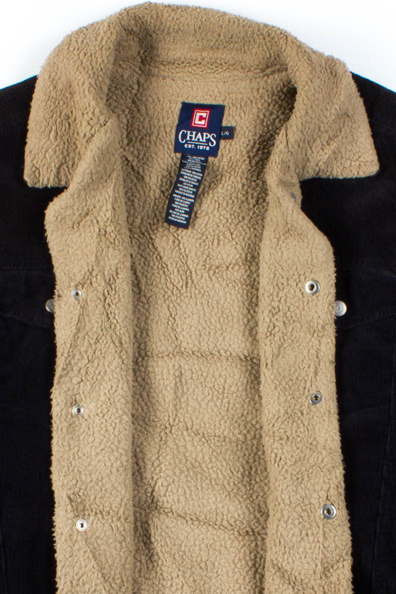 Navy Corduroy Fleece Lined Jacket