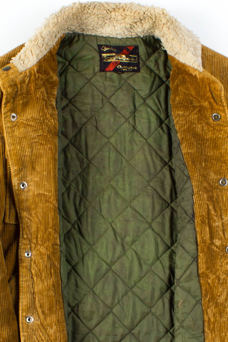 Gold Corduroy Winter Coat