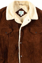 Brown Suede Sherpa Lined Jacket