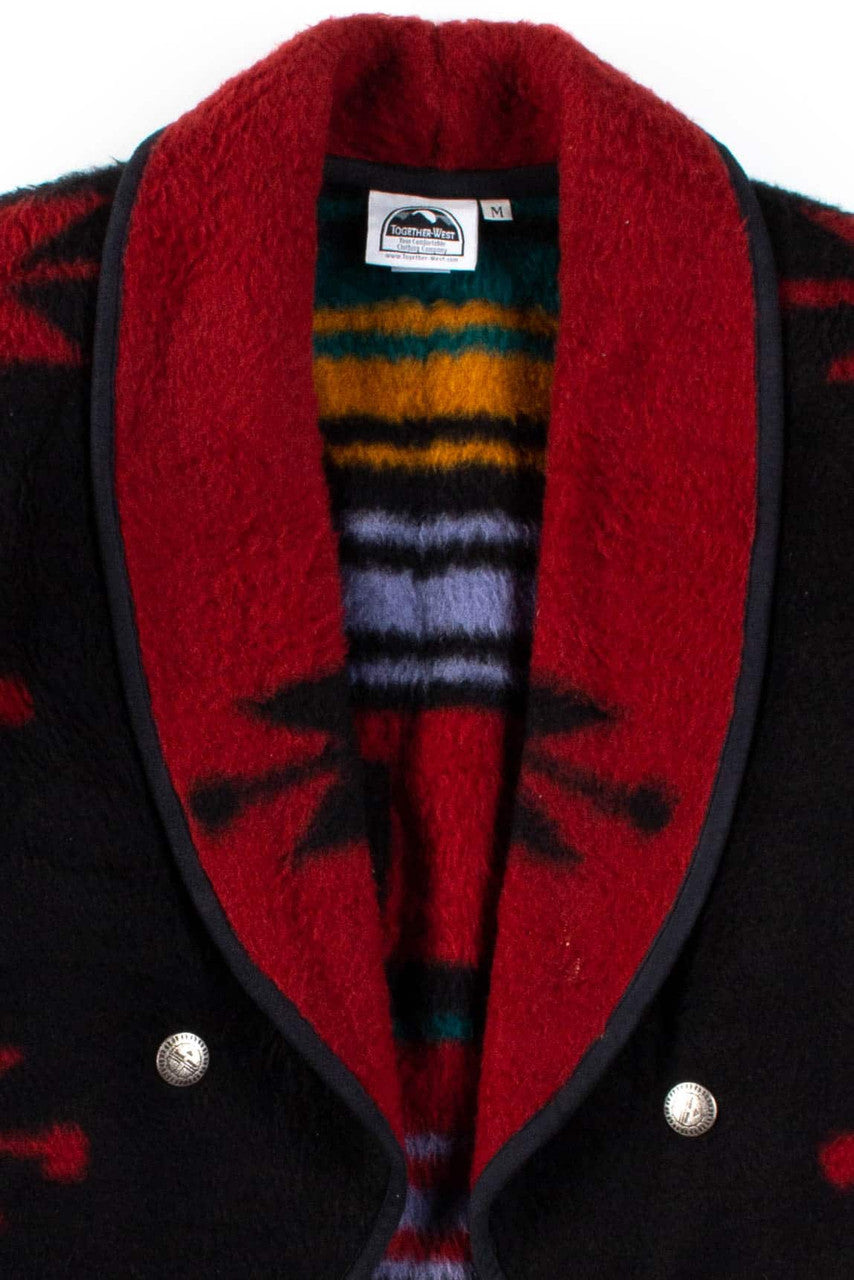 Southwestern Fleece Shawl Jacket