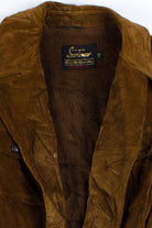 Brown Corduroy Belted Winter Coat