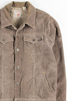 Brown Sherpa Lined Corduroy Coat