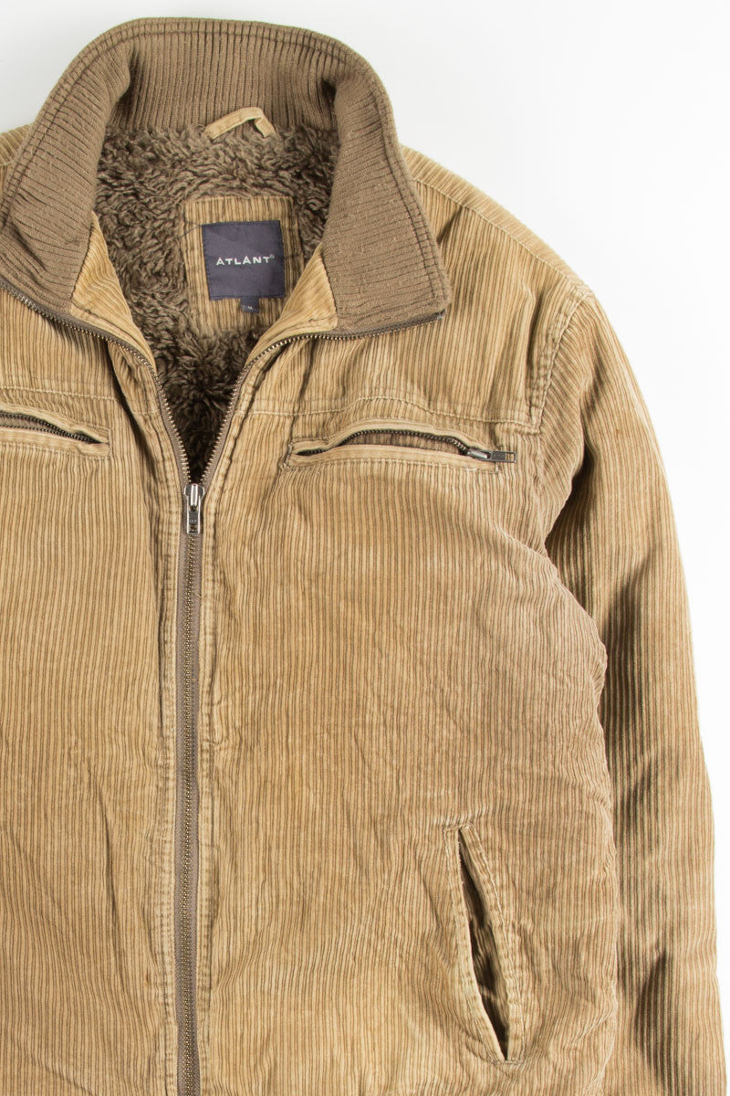 Tan Sherpa Lined Corduroy Coat 5