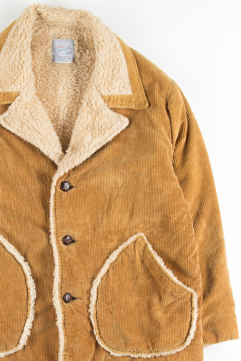 Tan Sherpa Lined Corduroy Coat 3