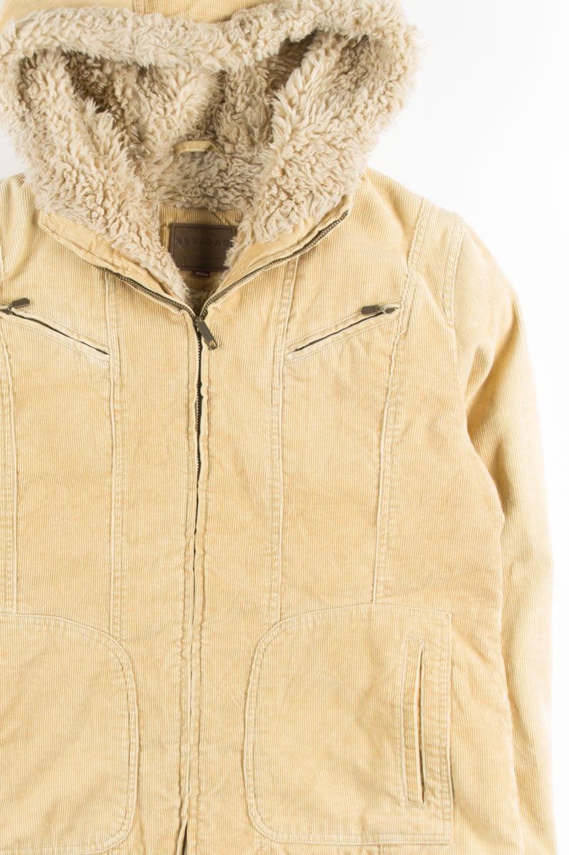 Tan Sherpa Lined Corduroy Coat 7