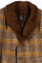 Orange Plaid Tweed Coat
