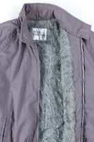 Grey Fleece Lined Harrington Jacket