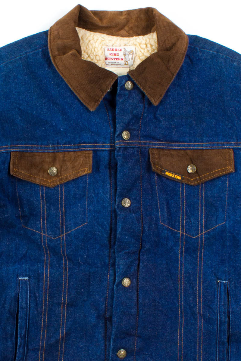 Denim Corduroy Sherpa Lined Jacket