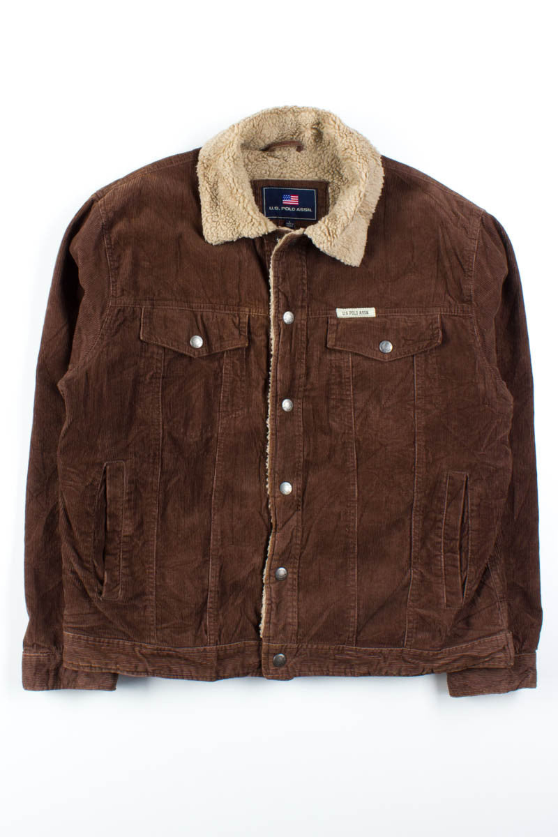 Brown Sherpa Lined Corduroy Jacket 5