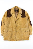 Golden Brown Patches Winter Coat