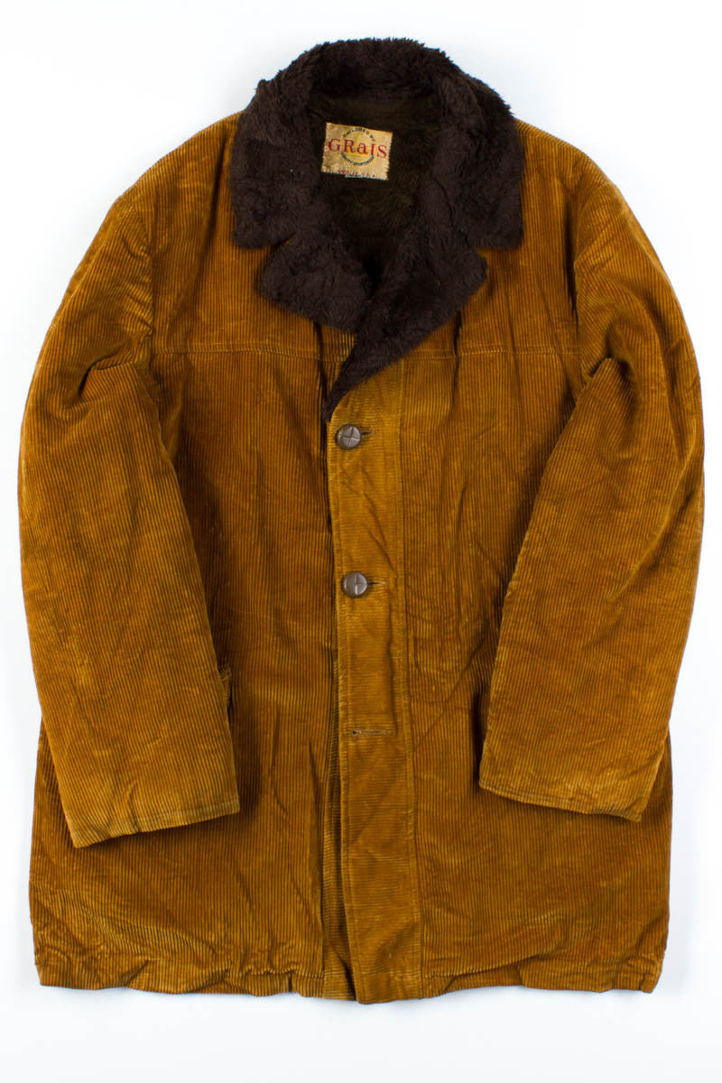 Brown Corduroy Winter Coat