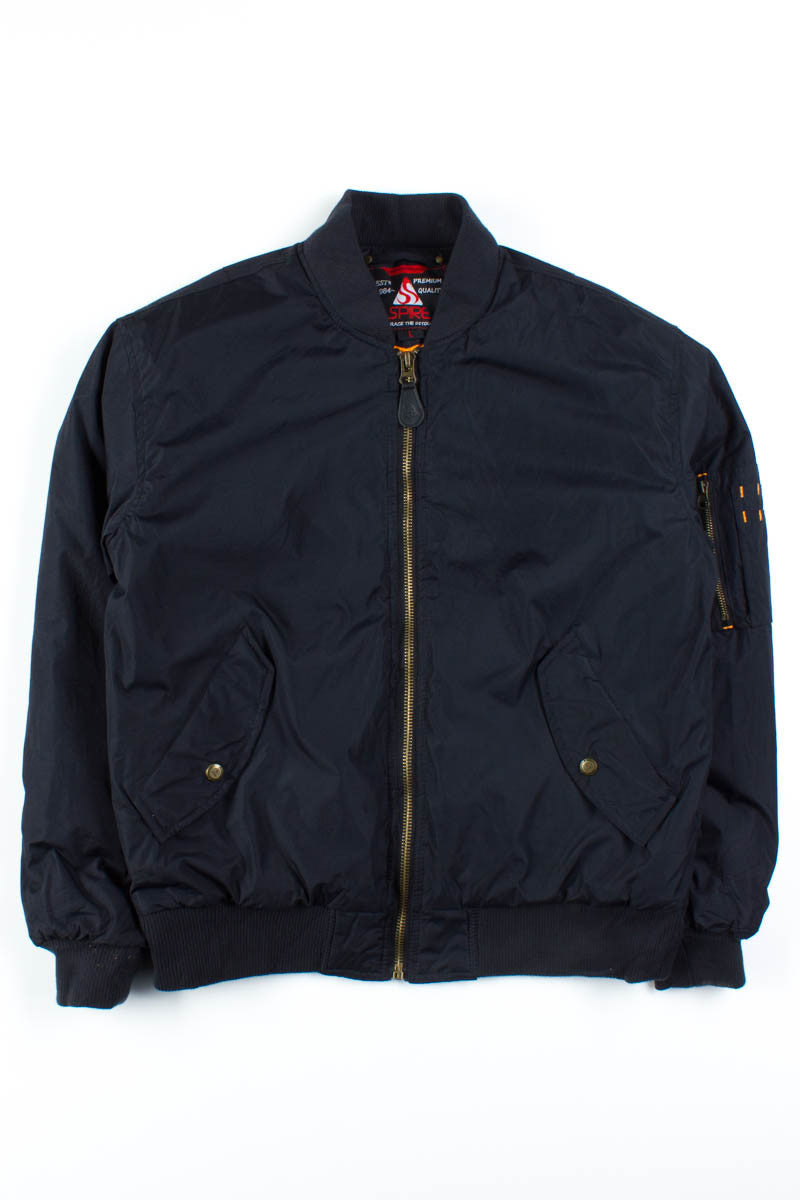 Black & Orange Bomber Jacket 1