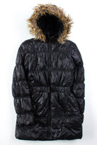 Black Glossy Puffer Parka