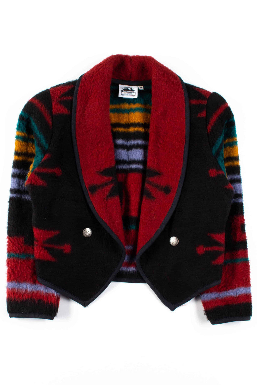Southwestern Fleece Shawl Jacket