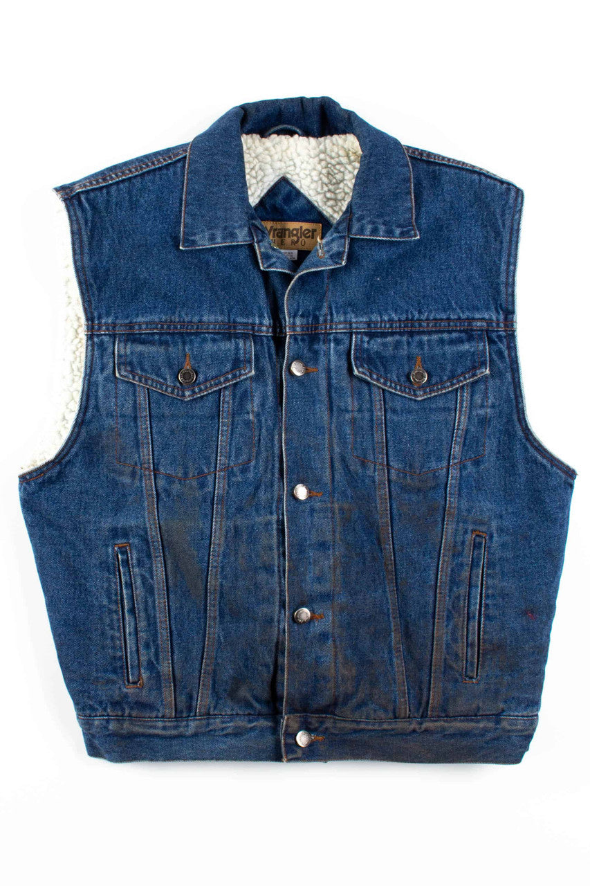 Wrangler Sherpa Lined Denim Vest