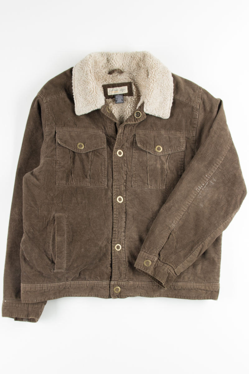 Brown Sherpa Lined Corduroy Coat 2