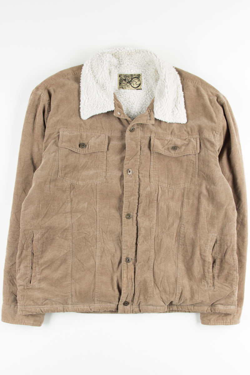 Tan Sherpa Lined Corduroy Coat 9