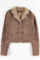 Brown Sherpa Lined Corduroy Jacket 1
