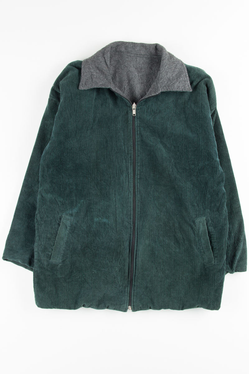Green Reversible Corduroy Coat