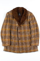 Orange Plaid Tweed Coat