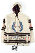 White Embroidered Wool Coat
