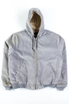 Grey Sherpa Lined Hooded Jacket
