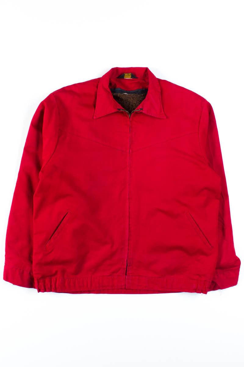 Red Sherpa Lined Jacket