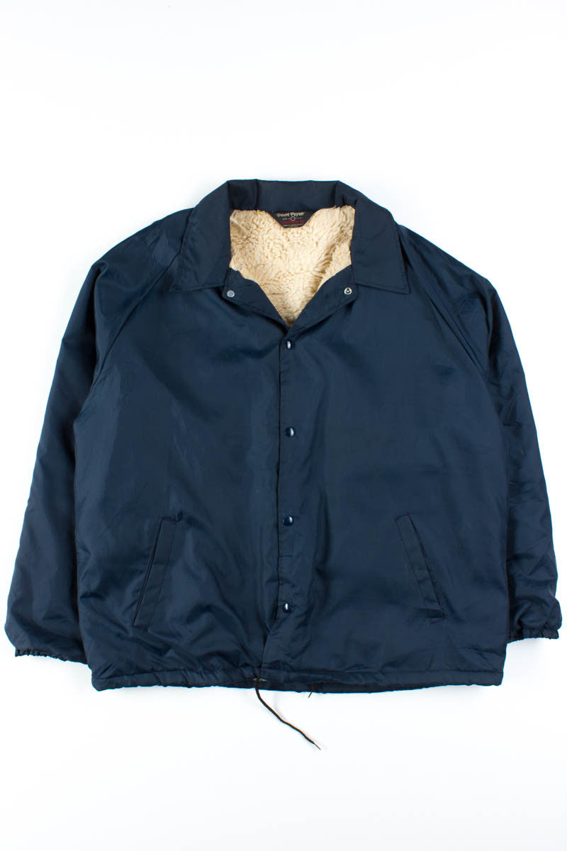 Navy Sherpa Lined Coach Jacket – Ragstock