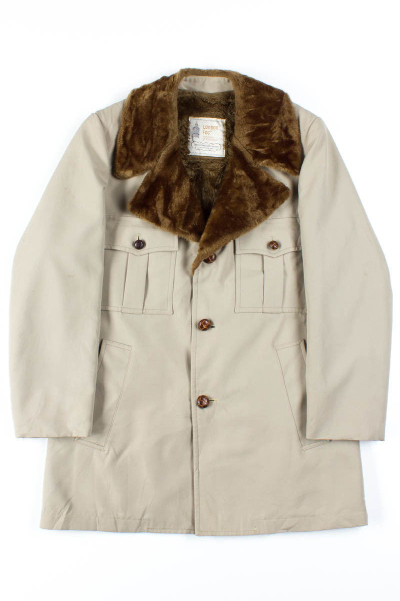 Tan Faux-Fur Lined Coat