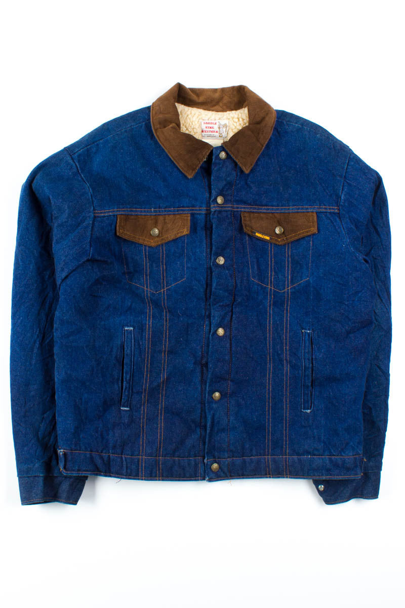 Denim Corduroy Sherpa Lined Jacket