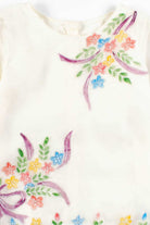 White Rainbow Floral Sheer Blouse