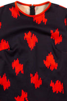 Vintage Black & Red Slats Blouse