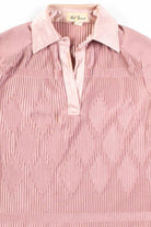 Dusty Pink Pleated Diamond Blouse