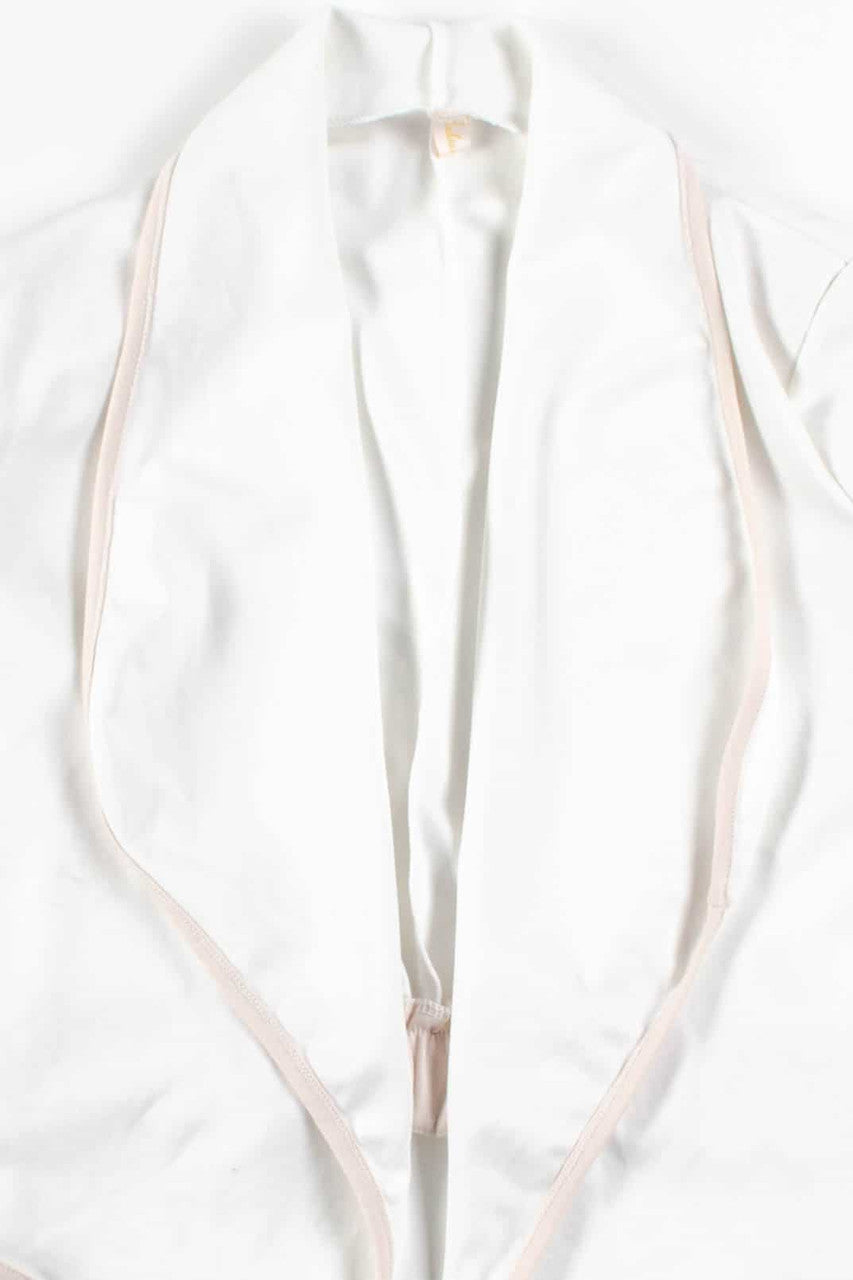White & Beige Throw Jacket