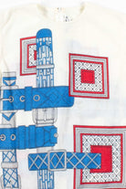 Belt Design Sleeveless 90s Vintage Top