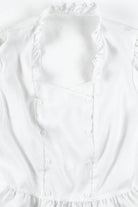White Double Breasted Poet Blouse