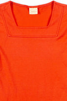 Vintage Orange Square Neck Top