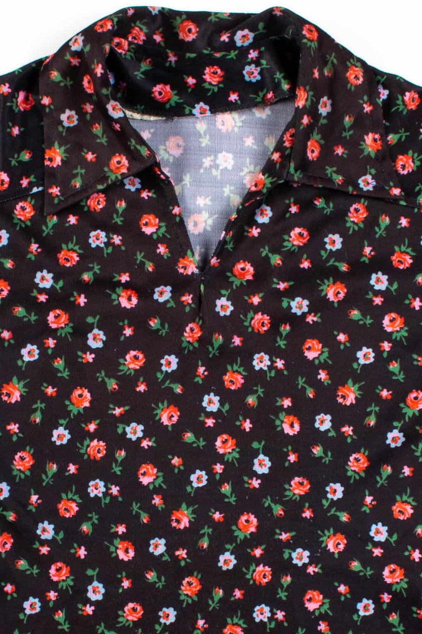 Black Floral Blouse