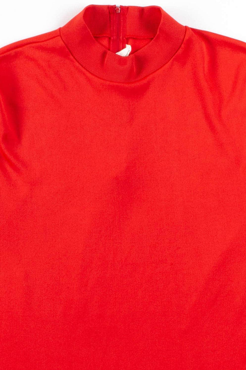 Red Short Sleeve Vintage Top