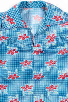 Plaid Floral Collared Top
