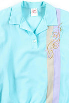 Turquoise Abstract Blouse