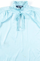 Blue Polka Dot Sleeveless Blouse