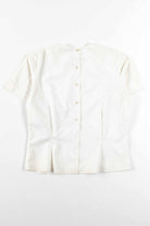 Floral Embroidered Back Button Blouse
