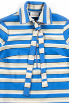 Blue & Tan Striped Vintage Top