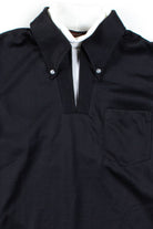 Sheer Button Down Turtleneck Blouse