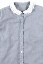 Navy Striped Peter Pan Collar Blouse