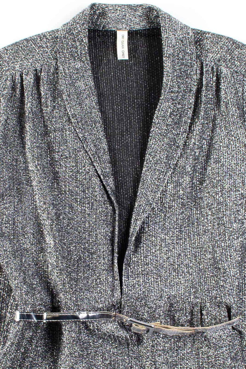 Silver Glitter Metallic Blouse