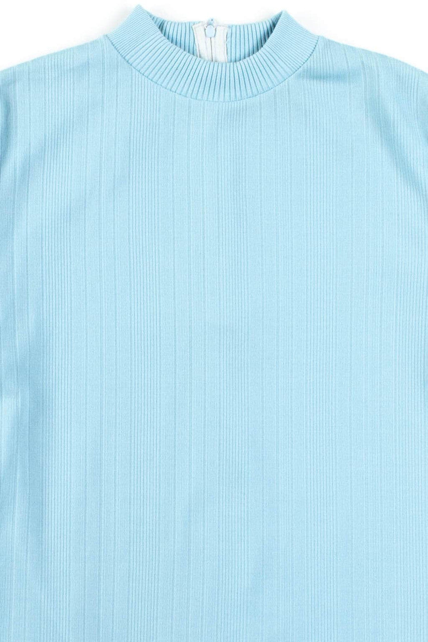 Blue Ribbed Top